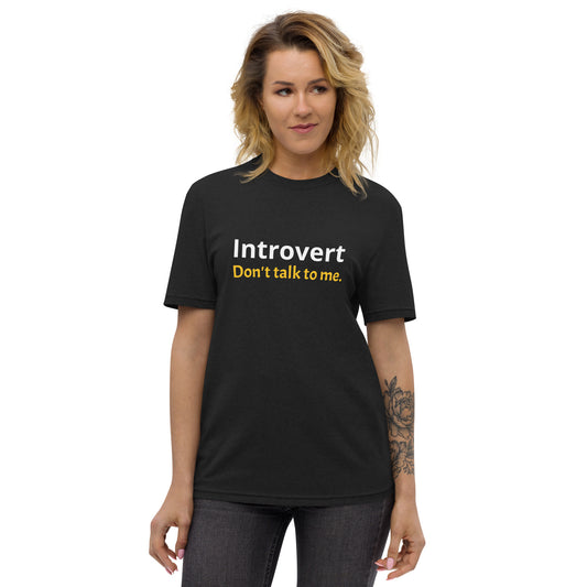 Introvert Unisex recycled t-shirt